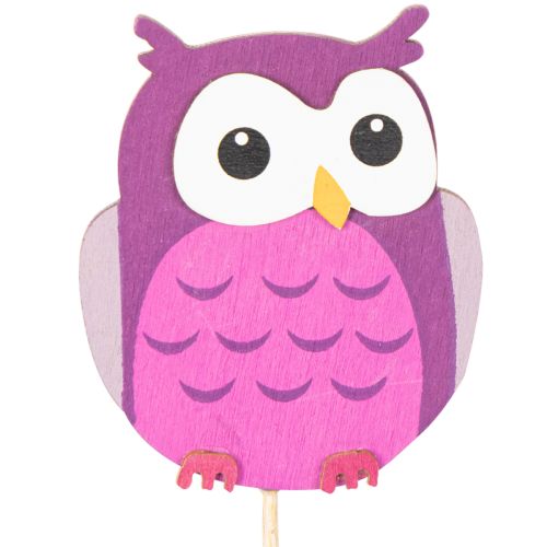Wooden owl plant stakes for flower bouquets and plant pots, 31cm, 12 pieces | Floristik24.ie
