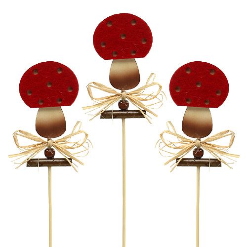 Floristik24 Plug fly agaric 7cm L33,5cm 16 pcs