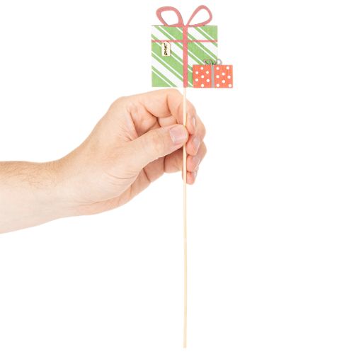 Plant markers gift set, wooden design, 31cm, 12 pieces | Floristik24.ie