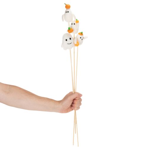 Ghost figures on wooden sticks, Halloween decoration, 54cm, 8 pieces | Floristik24.ie