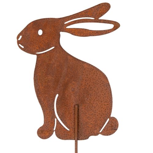 Product Easter bunny garden stake made of metal for stylish spring decoration outdoors, 80cm
