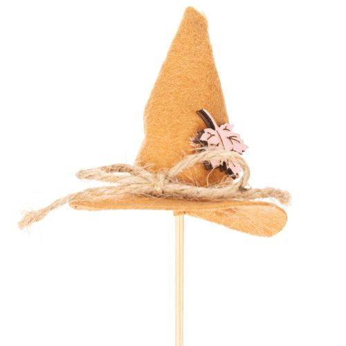 Decorative felt witch's hat picks for autumnal table decorations, 28cm, 12 pieces | Floristik24.ie