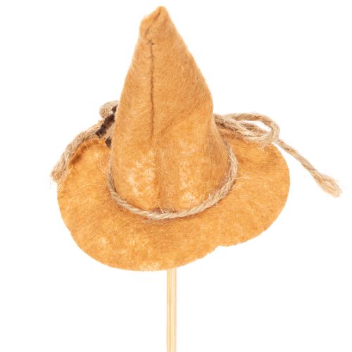 Decorative felt witch's hat picks for autumnal table decorations, 28cm, 12 pieces | Floristik24.ie