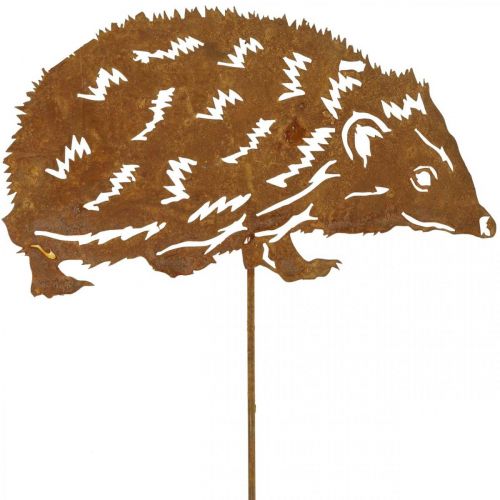 Floristik24 Garden stake rust hedgehog patina decorative bed stake 19.5cm