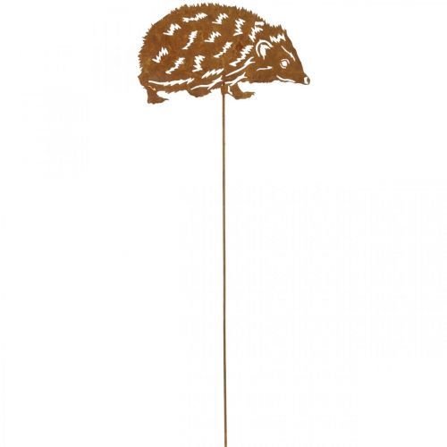 Floristik24 Garden stake rust hedgehog patina decorative bed stake 19.5cm