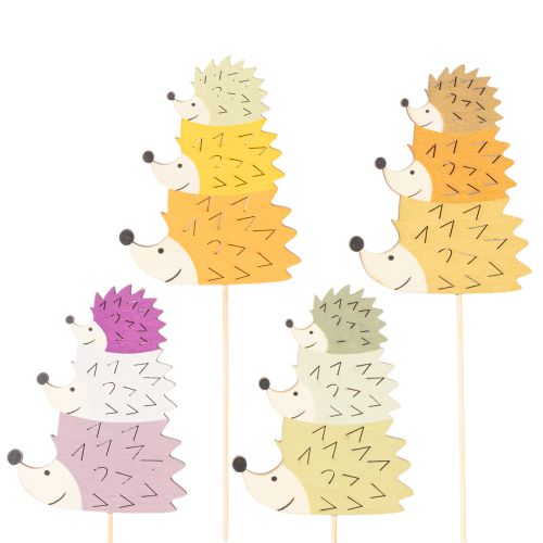 Decorative Garden Stakes - Colorful Hedgehog Family - 34cm, 12 Pieces buy online | Floristik24.ie