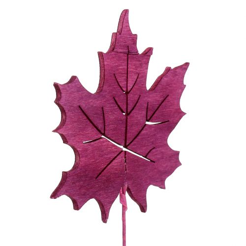 Product Decorative sticks leaf pink, green, bordeaux 8cm 18pcs