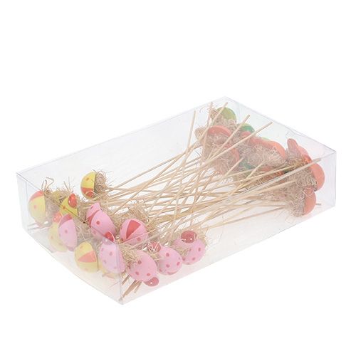 Floristik24 Decorative plug ladybug wood spring decoration flower pot 36pcs