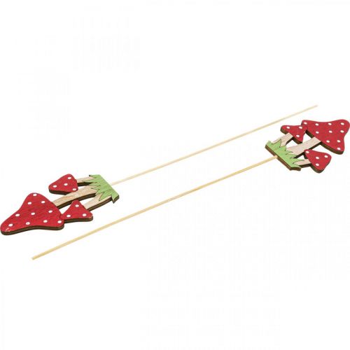 Floristik24 Flower plug fly agaric decoration mushroom autumn decoration 10cm 18 pcs