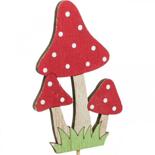 Floristik24 Flower plug fly agaric decoration mushroom autumn decoration 10cm 18 pcs