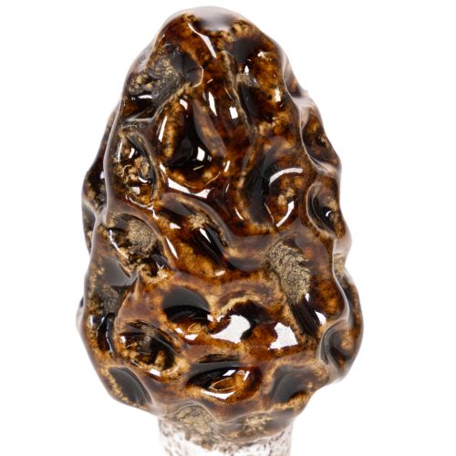 Artificial morel mushroom decorative stake for plant pots and table, 13cm, 2 pieces | Floristik24.ie