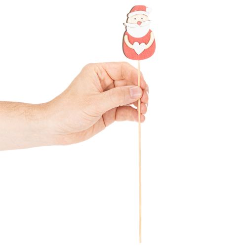 Decorative Santa Claus stakes for floral arrangements and potted plants, 31cm, 12 pieces | Floristik24.ie