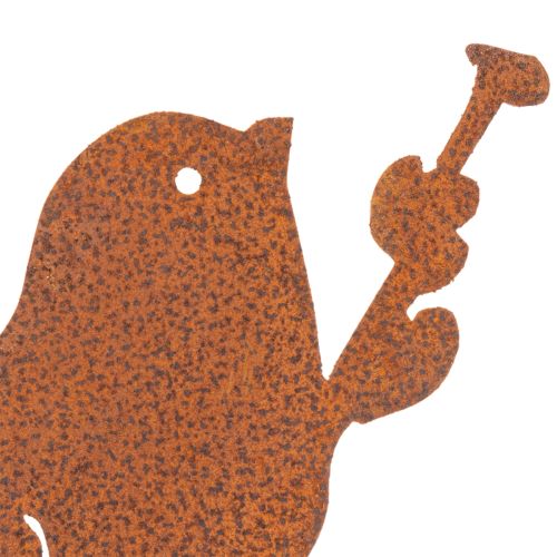 Bird garden stake, rusted metal decorative stake, 52cm | Floristik24.ie
