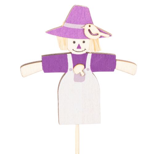 Wooden Scarecrow Decorations, Assorted Colors, 30cm, 12 Pieces | Floristik24.ie