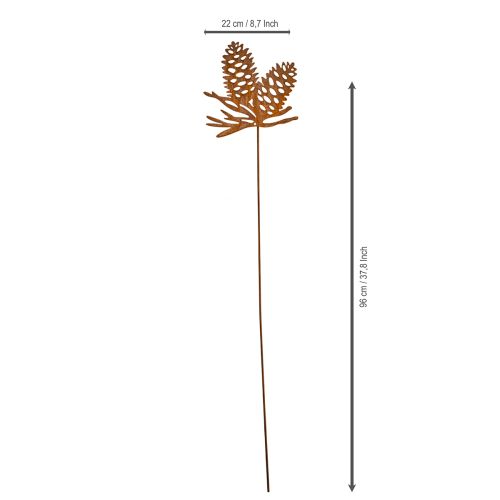 Metal pine cone decoration, pine cone motif, 96cm | Floristik24.ie