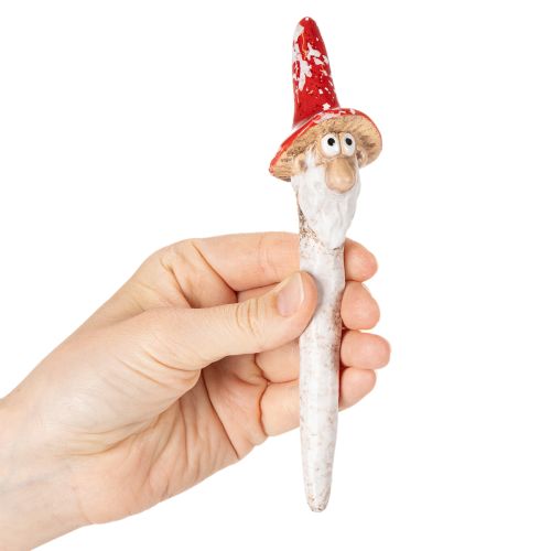 Dwarf figurine for sticking, with long beard and mushroom hat, decoration, 17cm, 2 pieces | Floristik24.ie