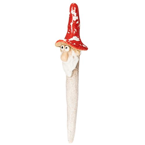 Dwarf figurine for sticking, with long beard and mushroom hat, decoration, 17cm, 2 pieces | Floristik24.ie