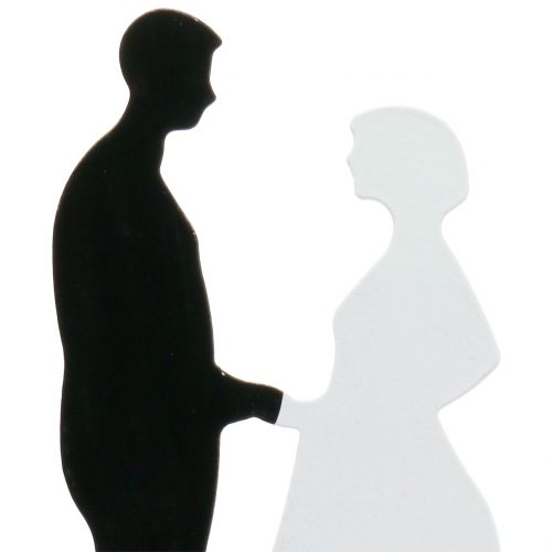 Floristik24 Decorative plug bride and groom H20cm 4pcs