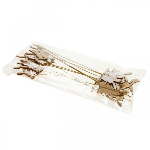 Product Flower plug bunny decorative plug wood wire 5.5x0.5x7cm 12pcs