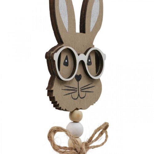 Product Flower plug rabbit with glasses decorative plug wood 4×7.5cm 12 pcs