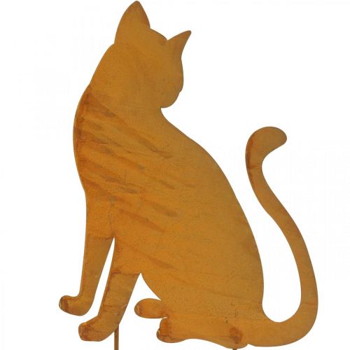 Floristik24 Patina Garden Stake Cat Bed Stake Retro H50cm