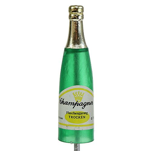 Product Plug champagne bottles brown, green, yellow 7.5cm L28.5cm 12pcs