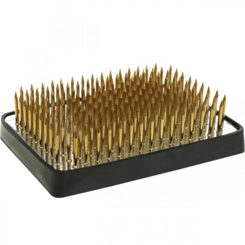 Kenzan Ikebana Flower Stem, Silver Brass, Rectangular, 60×45mm