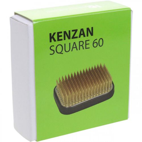 Product Kenzan Ikebana Flower Stem, Silver Brass, Rectangular, 60×45mm