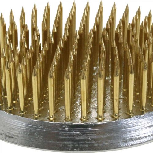 Product Kenzan Round Flower Hedgehog Silver Brass Ø60mm