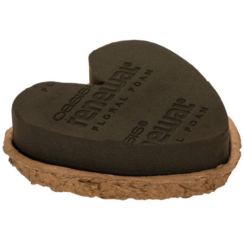 Floral foam heart OASIS® Renewal® Floral Foam Biolit® 18cm 2pcs
