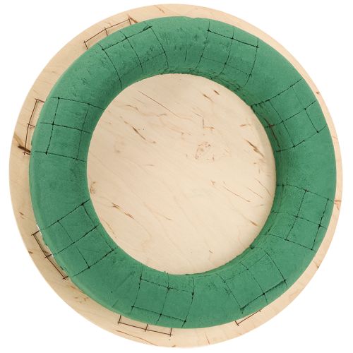 Product Floral foam wreath on wood wet floral foam green Ø29cm