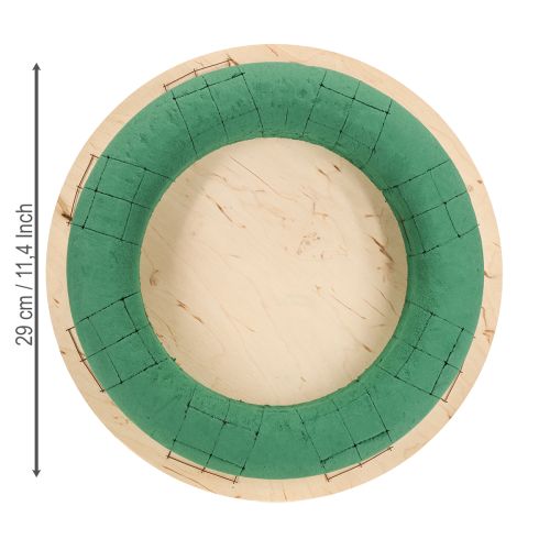 Product Floral foam wreath on wood wet floral foam green Ø29cm
