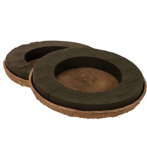 Floral foam ring with base