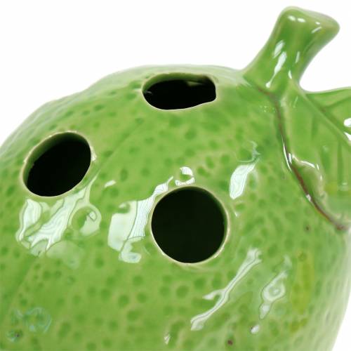Floristik24 Stoneware vase Lemon Lime Green 15cm