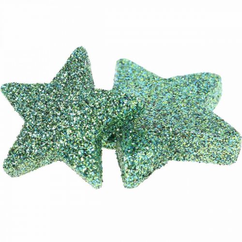 Floristik24 Scatter decoration Christmas stars scatter stars green Ø4/5cm 40 pcs
