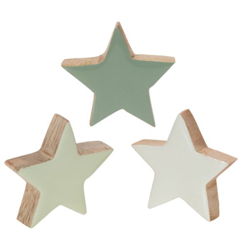 Wooden star decoration set for table and windowsill, 5cm, 9 pieces buy online | Floristik24.ie