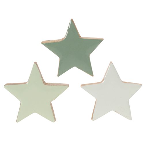 Wooden star decoration set for table and windowsill, 5cm, 9 pieces | Floristik24.ie