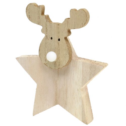 Floristik24 Reindeer Christmas decoration wood 14cm x 17cm