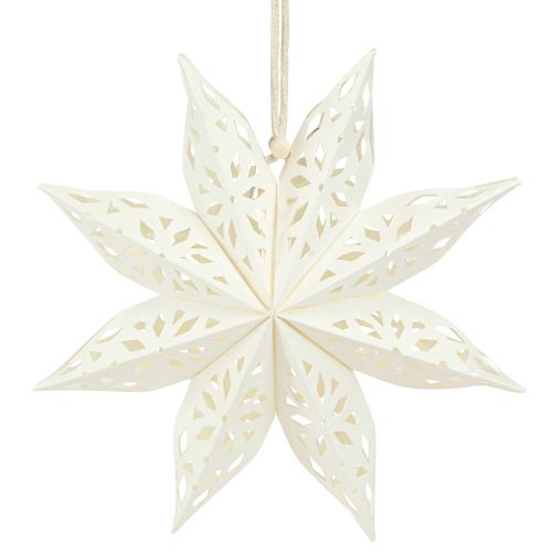 Floristik24 Star Snowflake Decorative Hangers White Paper Ø20cm Set of 6