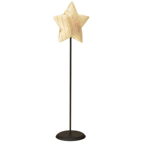 Wooden Star Centrepiece Christmas Natural Wood H42cm