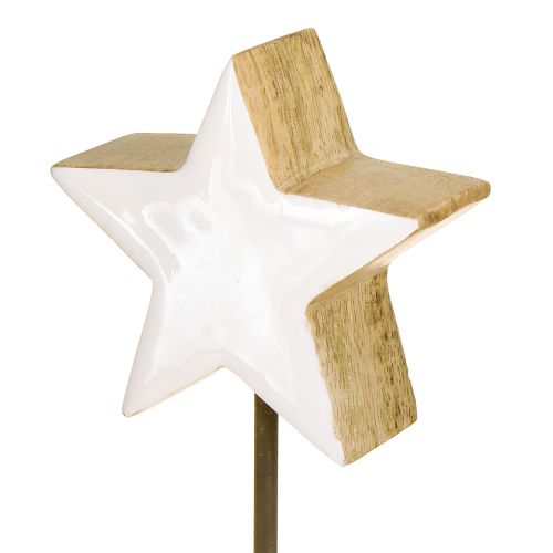 Product Wooden star white wooden stars for standing H23cm 2 pcs