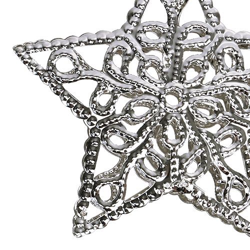 Product Metal star silver 6cm 20 pcs