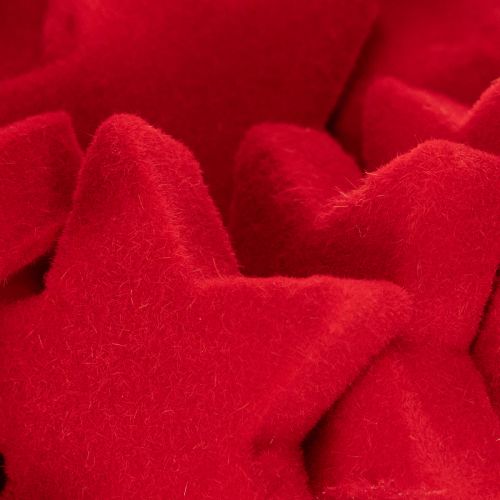 Small decorative star, flocked scatter decoration, 5cm, 40 pieces | Floristik24.ie