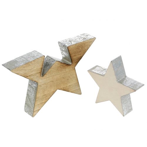 Floristik24 Wooden star nature 18cm