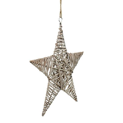 Floristik24 Star for hanging light brown 35cm 1 pc