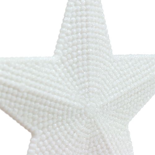 Floristik24 Star to hang white 11cm L19cm 6pcs