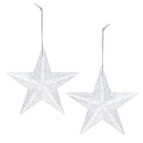 Product Star to hang clear with mica 9.5cm 12pcs