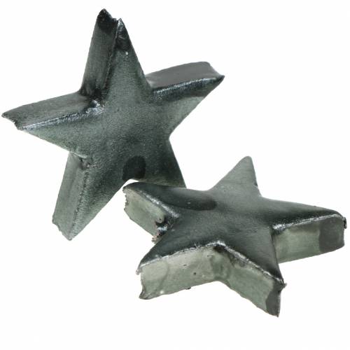 Floristik24 Decorative Stars Grey 4cm 12 pcs