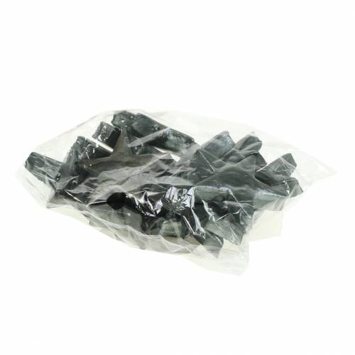 Floristik24 Decorative Stars Grey 4cm 12 pcs