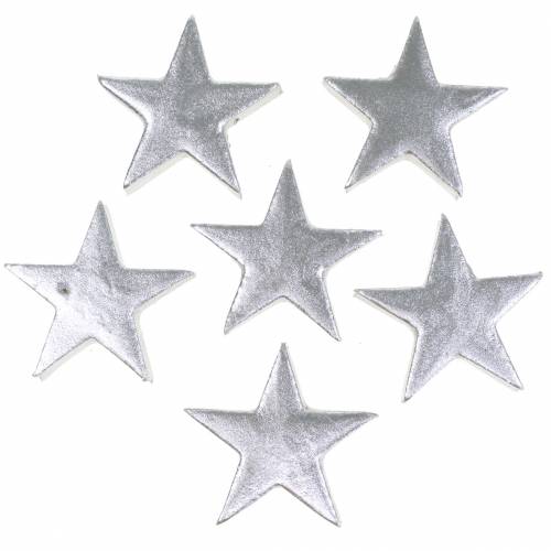 Floristik24 Deco stars silver 4cm 12pcs